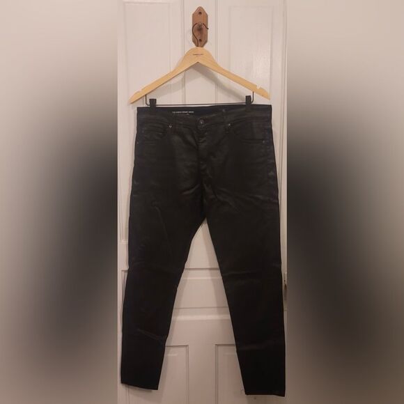 AG Farrah High Rise Ankle Faux Leather Skinny Pants Size 32 - Picture 1 of 8
